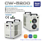 CW-5200 Chiller น้ำอุตสาหกรรมสำหรับเครื่อง CNC / แกะสลักเลเซอร์