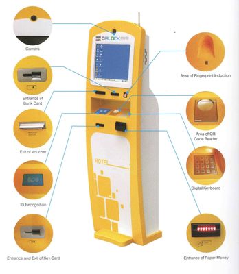 การชำระเงินค่ามัลติฟังก์ชั่ Kiosk ชั้นแบบอัตโนมัติยืนอยู่กับ 24 &#39;&#39;